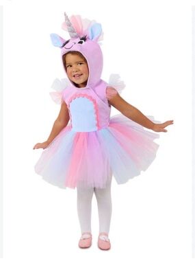 NEW PRINCESS PARADISE INFANT TODDLER Girls Pink  Unicorn HOODED Costume SZ 12-18